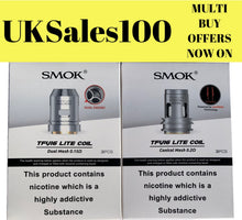 Load image into Gallery viewer, SMOK TFV16 LITE COILS ~ MESH ~ CONICAL ~ 3 PACK ~ SCRATCH CODE ~ UK SELLER