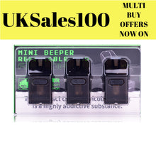 Load image into Gallery viewer, WIZVAPOUR MINI BEEPER REPLACEMENT PODS ~ TBD ~ 2ml ~ Genuine UKSeller / Stock