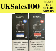 Load image into Gallery viewer, SMOK SCAR P5 REPLACEMENT PODS, RPM &amp; RPM 2 ~ 2ml ~ 3 IN A PK ~ GENUINE UKSELLER