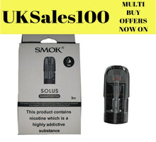 Load image into Gallery viewer, SMOK SOLUS Pod Kit / POD  - E Cigarette - Ecig - 2ml - TBD - GENUINE UKSELLER /