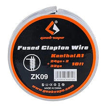 Load image into Gallery viewer, Geekvap fused clapton wire kanthal a1 zk09 24ga+32ga ~ Genuine UK Seller / Stock