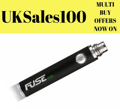 Vapouriz FUSE ~ E Cigarette ECig Battery 510 ~ 650mah ~ TBD ~ Genuine UK Stock